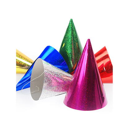 20 chapeaux de fête - Holographiques - Assortiment