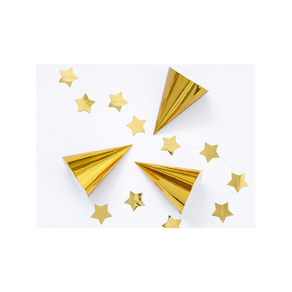 6 Feesthoedjes - Goud