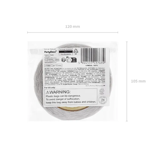 1 Pastilles adhésives double face - 12 mm - transparentes (1000 pastilles adhésives)