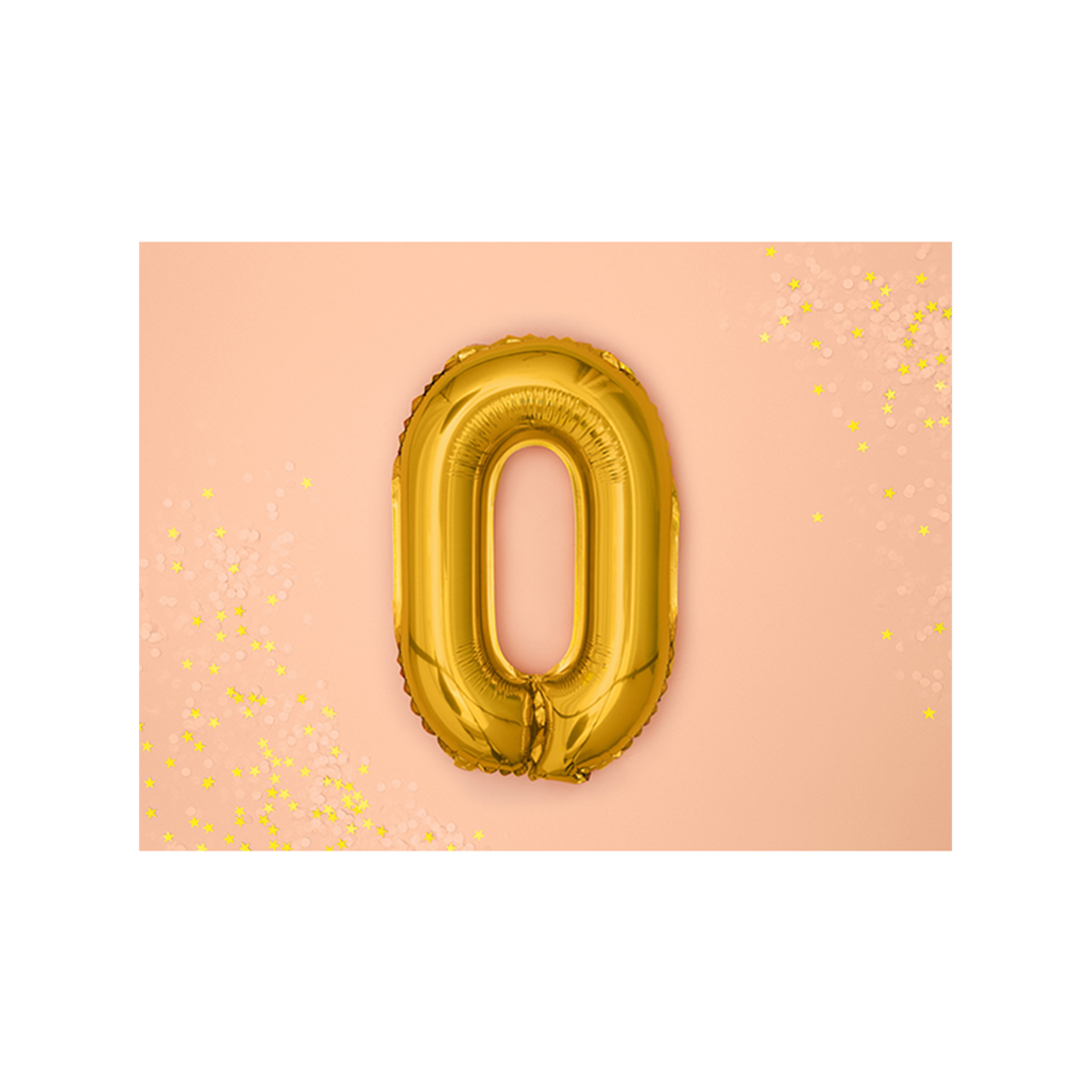 1 Ballon XS - Chiffre 0 - Or