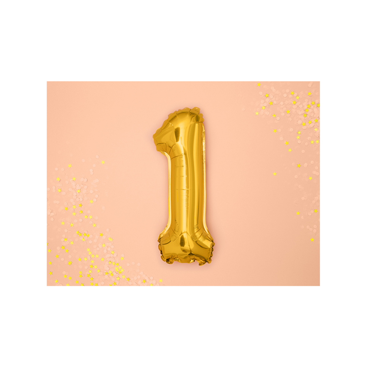 1 Ballon XS - Getal 1 - Goud