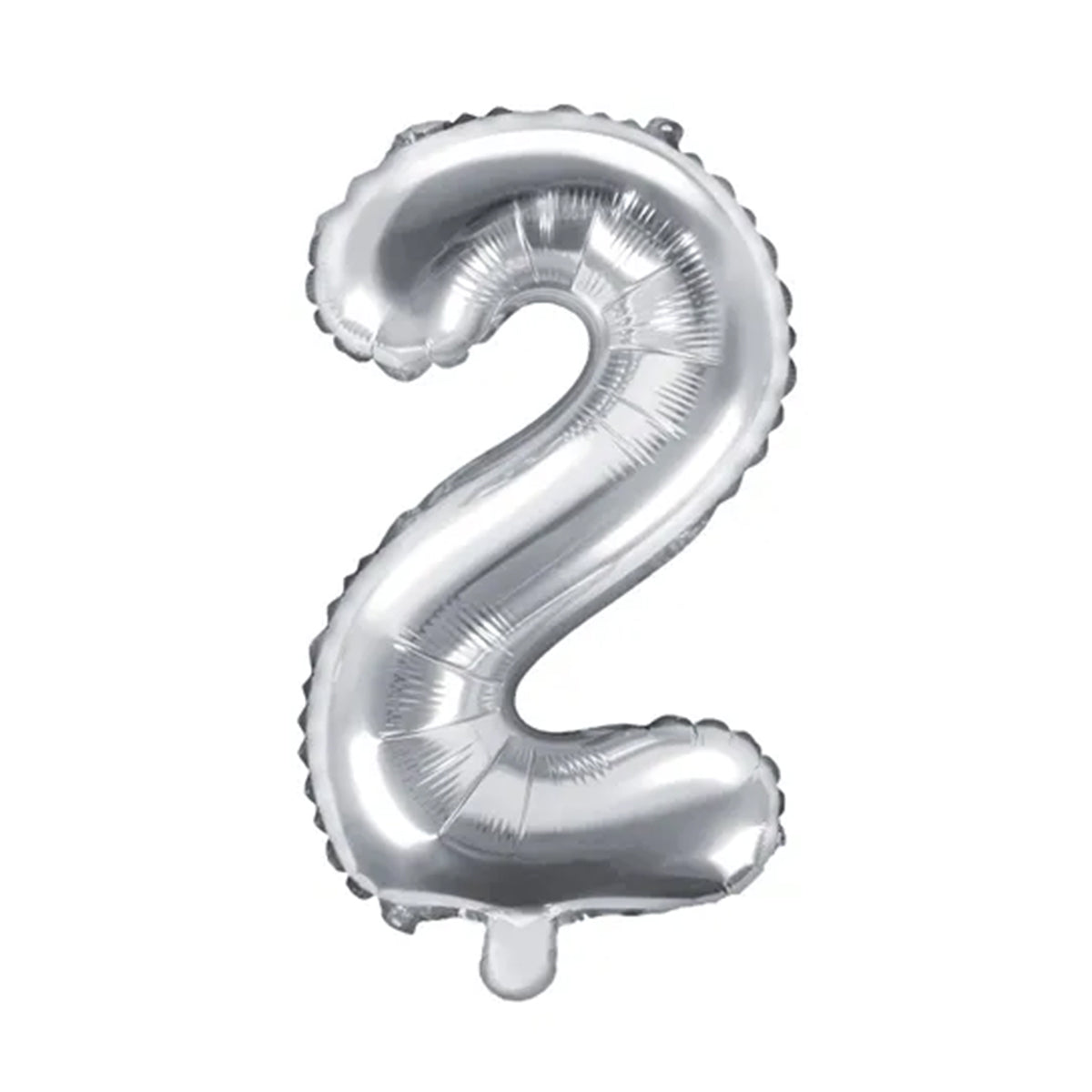 1 Ballon XS - Chiffre 2 - Argent