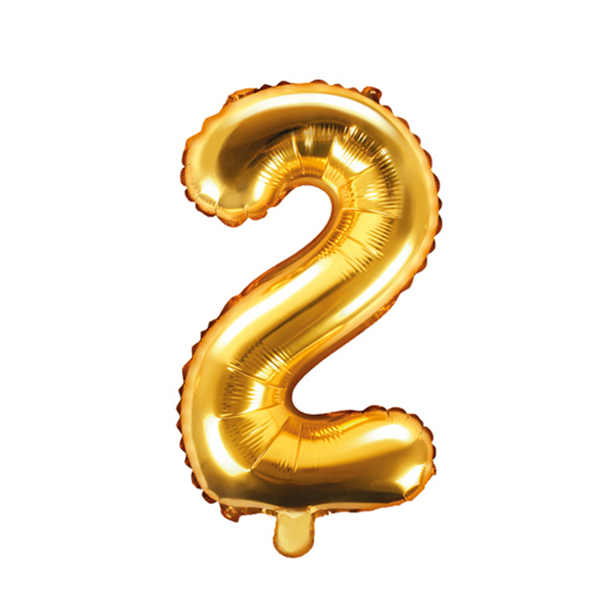1 ballon XS - chiffre 2 - doré
