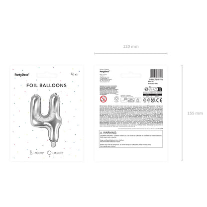 1 Ballon XS - Chiffre 4 - Argent