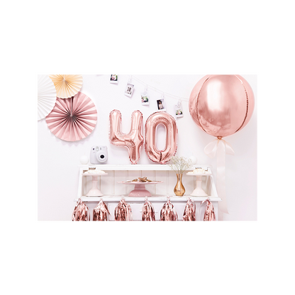1 Ballon XS - Cijfer 4 - Roségoud