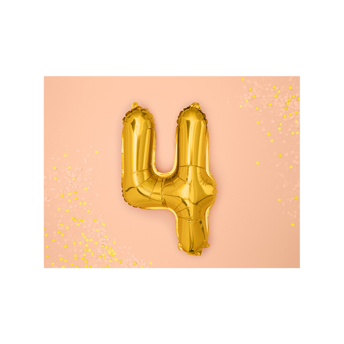 1 Ballon XS - Chiffre 4 - Or