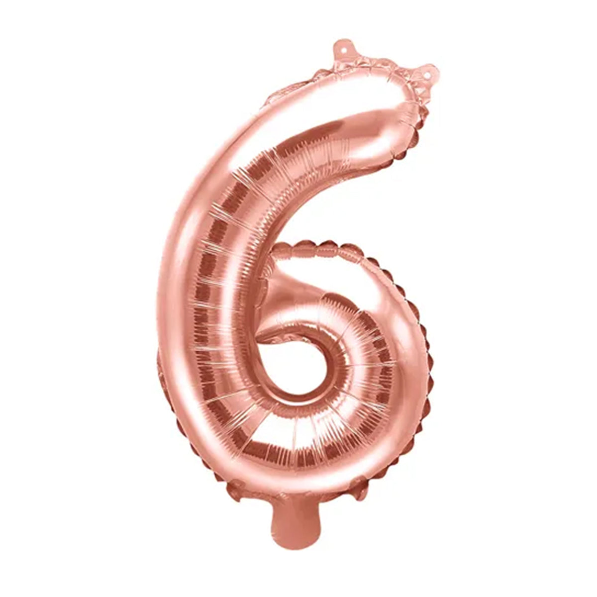 1 Ballon XS - Chiffre 6 - Or rose
