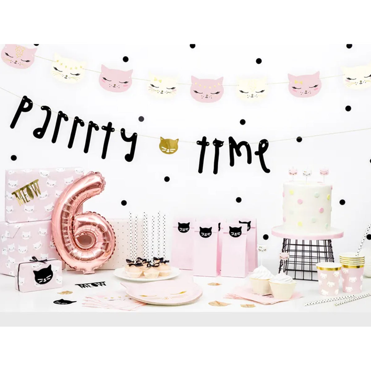 1 Ballon XS - Chiffre 6 - Or rose