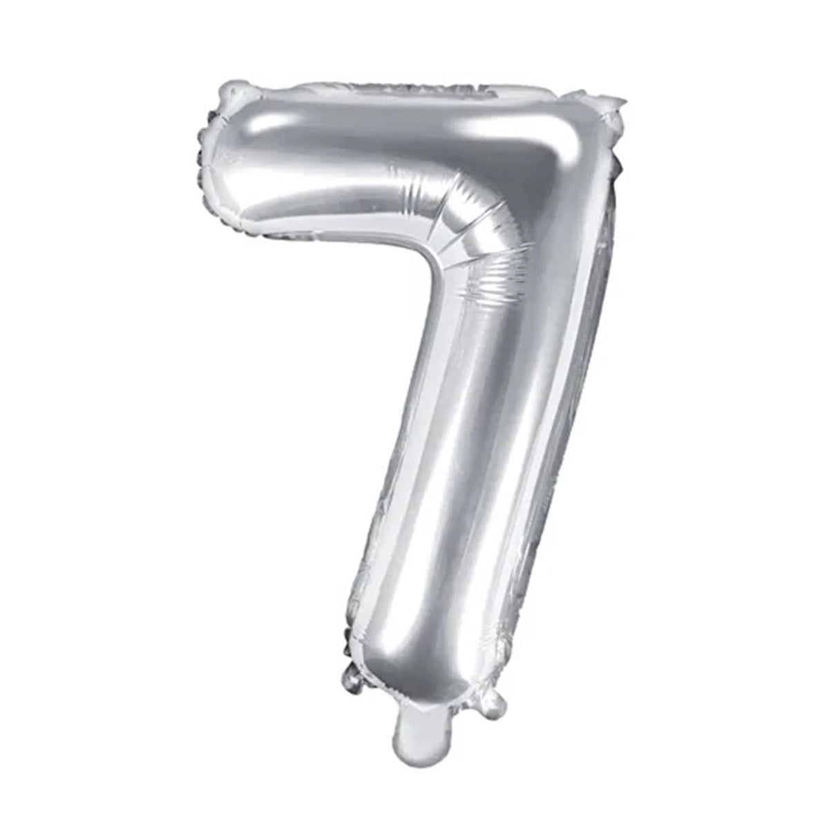 1 Ballon XS - Getal 7 - Zilver