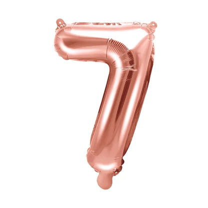 1 Ballon XS - Chiffre 7 - Or Rose
