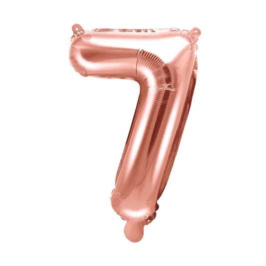 1 ballon XS - cijfer 7 - roségoud