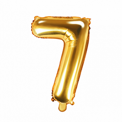 1 Ballon XS - Chiffre 7 - Or