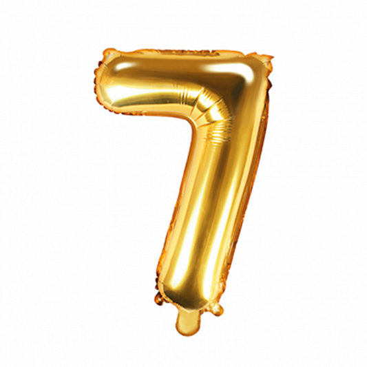 1 Ballon XS - nummer 7 - goud
