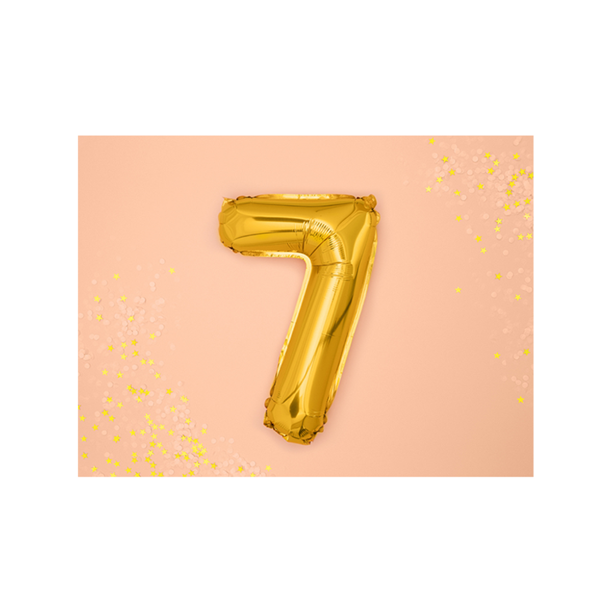 1 Ballon XS - Chiffre 7 - Or