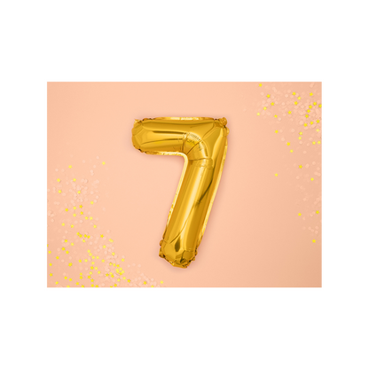 1 Ballon XS - Chiffre 7 - Or