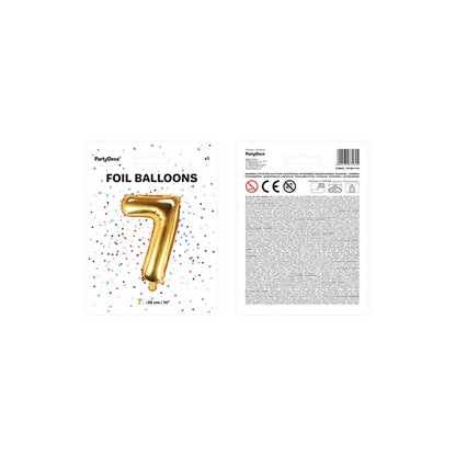 1 Ballon XS - Chiffre 7 - Or