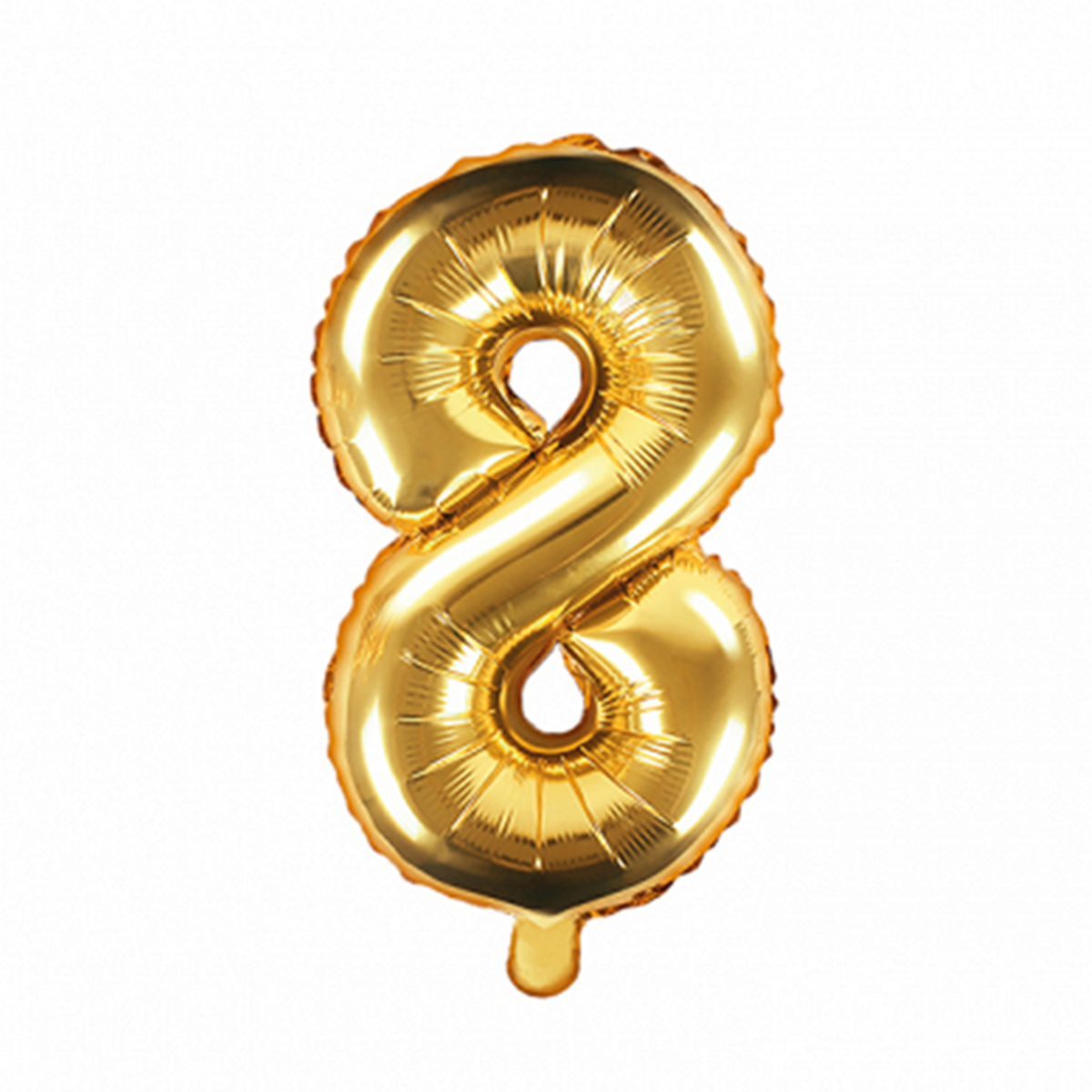 1 Ballon XS - Getal 8 - Goud
