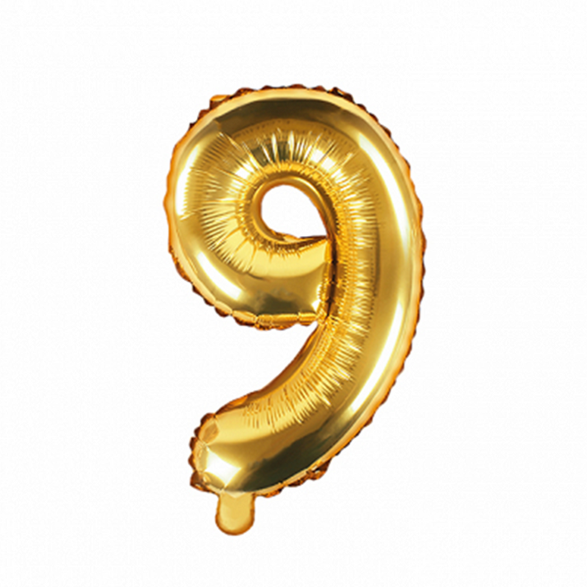 1 ballon XS - cijfer 9 - goud