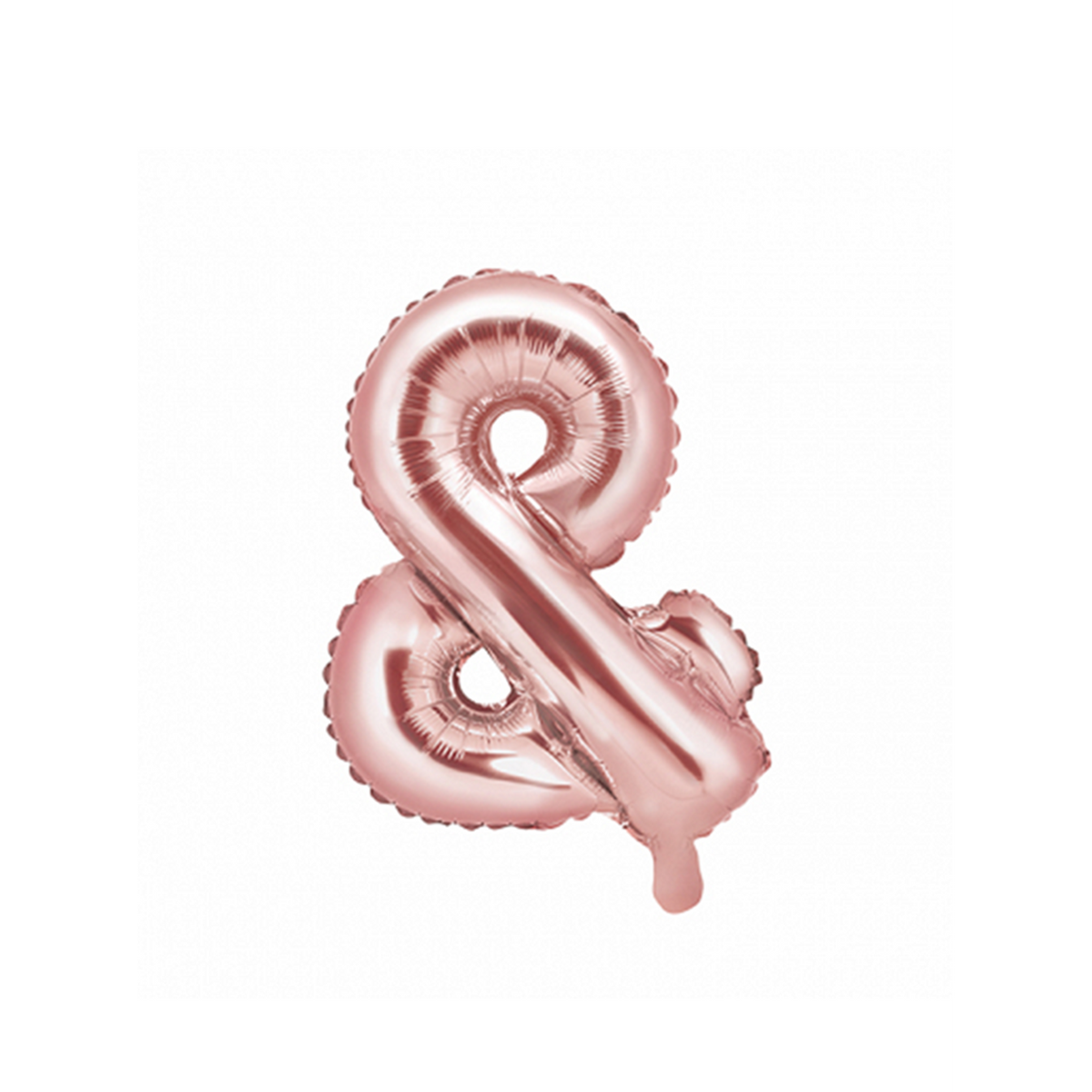 1 ballon XS - chiffre & - or rose
