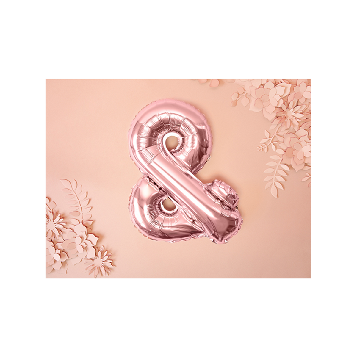 1 ballon XS - chiffre & - or rose