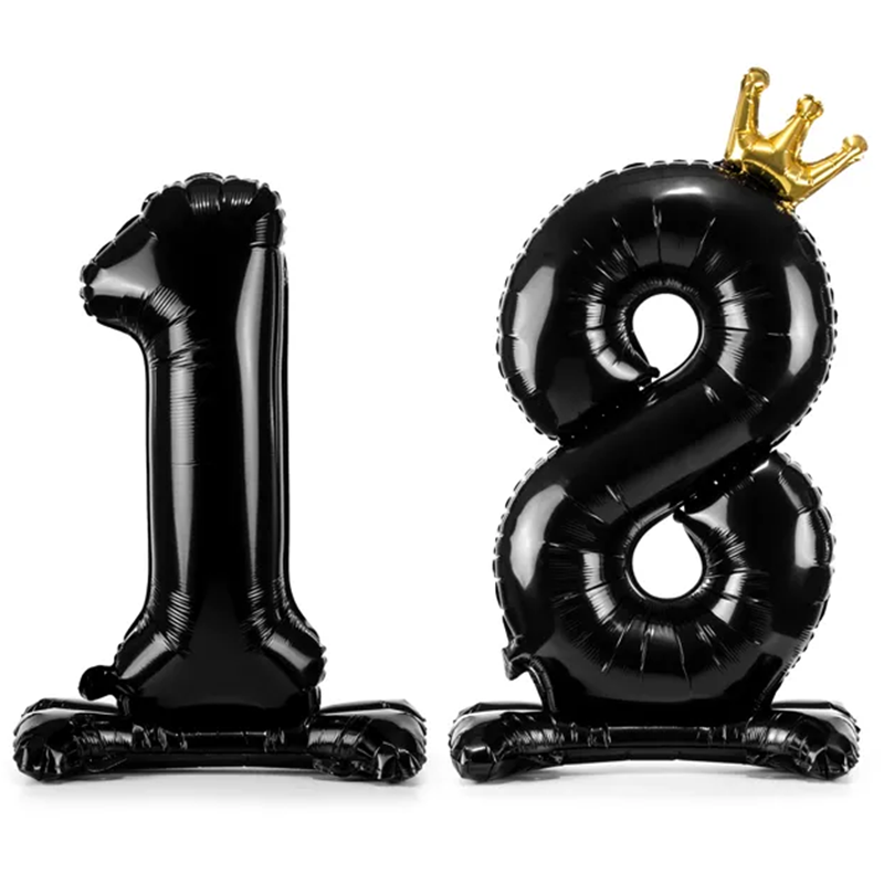 1 kit de ballons XXL avec support - Chiffre 18