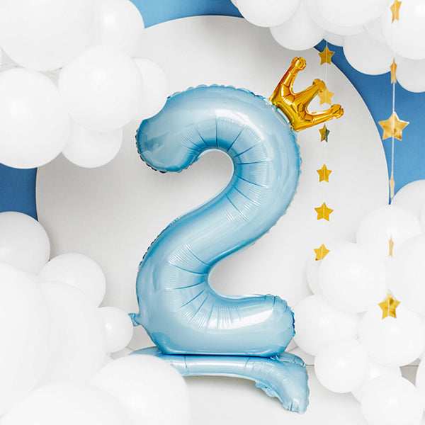 1 ballon XXL avec socle - Chiffre 2 - Prince