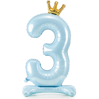 1 ballon XXL sur pied - Chiffre 3 - Prince