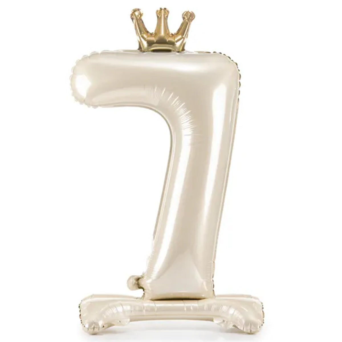 1 Ballon XXL sur pied - Chiffre 7 - Crème claire
