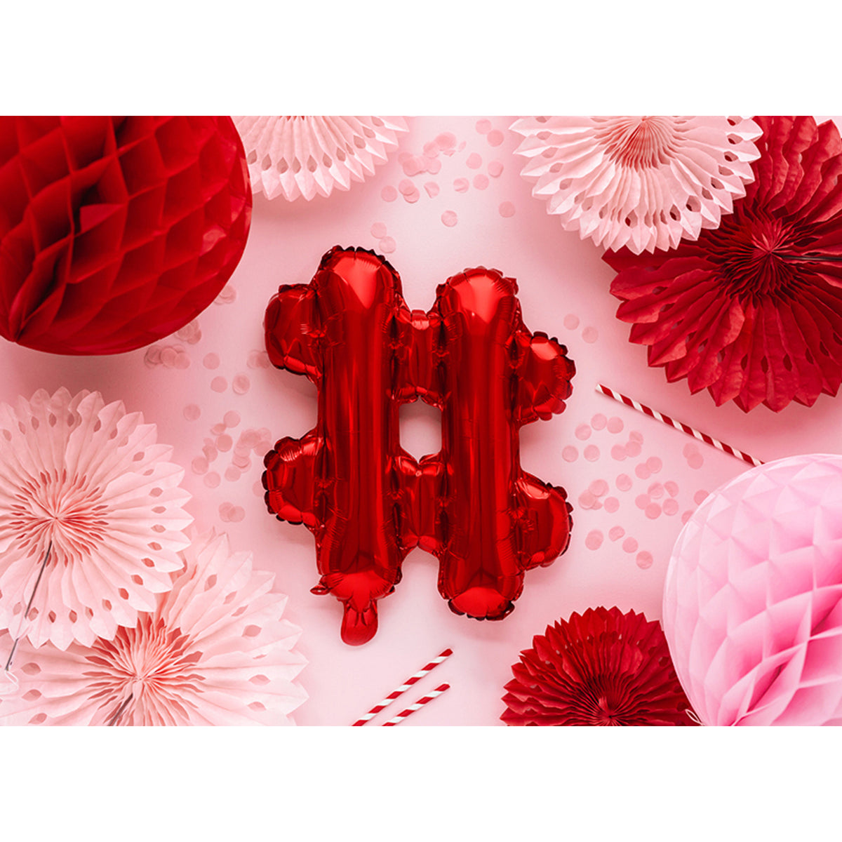1 ballon XS - Markering # - Rood