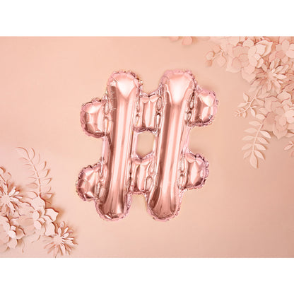 1 Ballon TP - Symbole # - Or rose