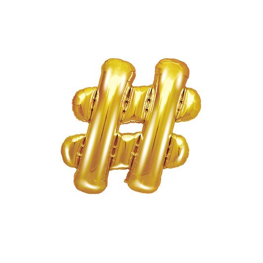 1 Ballon XS - Caractère # - Or