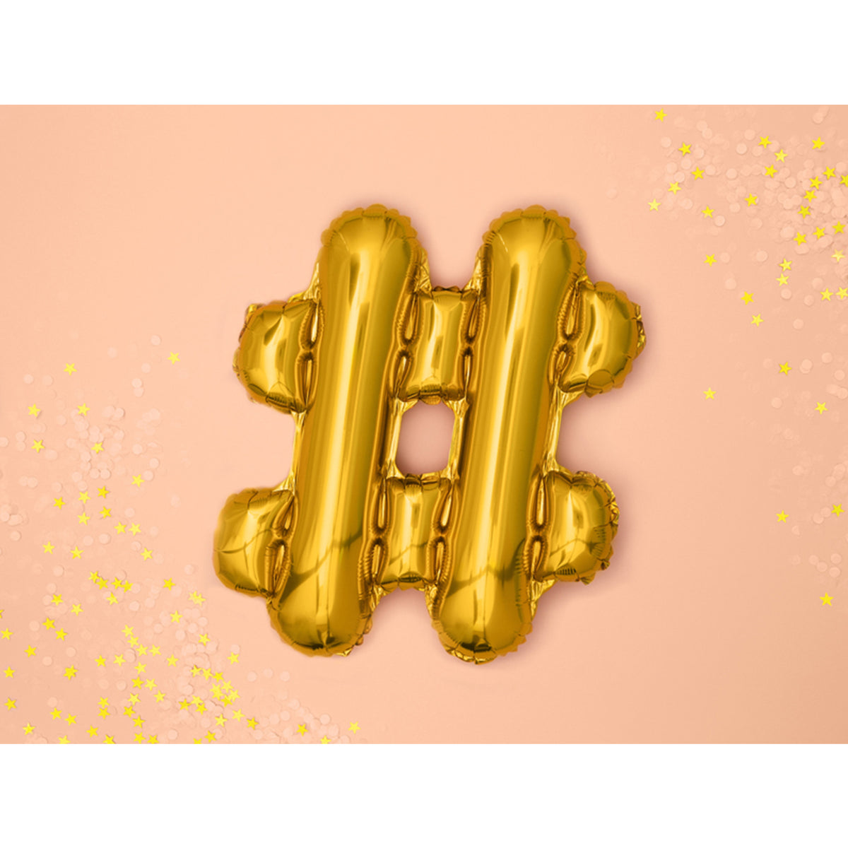 1 ballon XS - letter # - goud