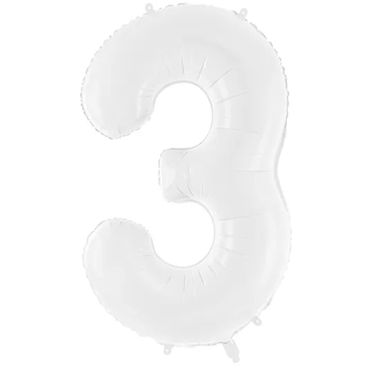 1 ballon XXL - chiffre 3 - blanc