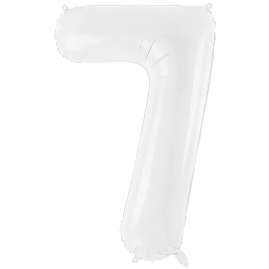 1 Ballon XXL - Chiffre 7 - Blanc