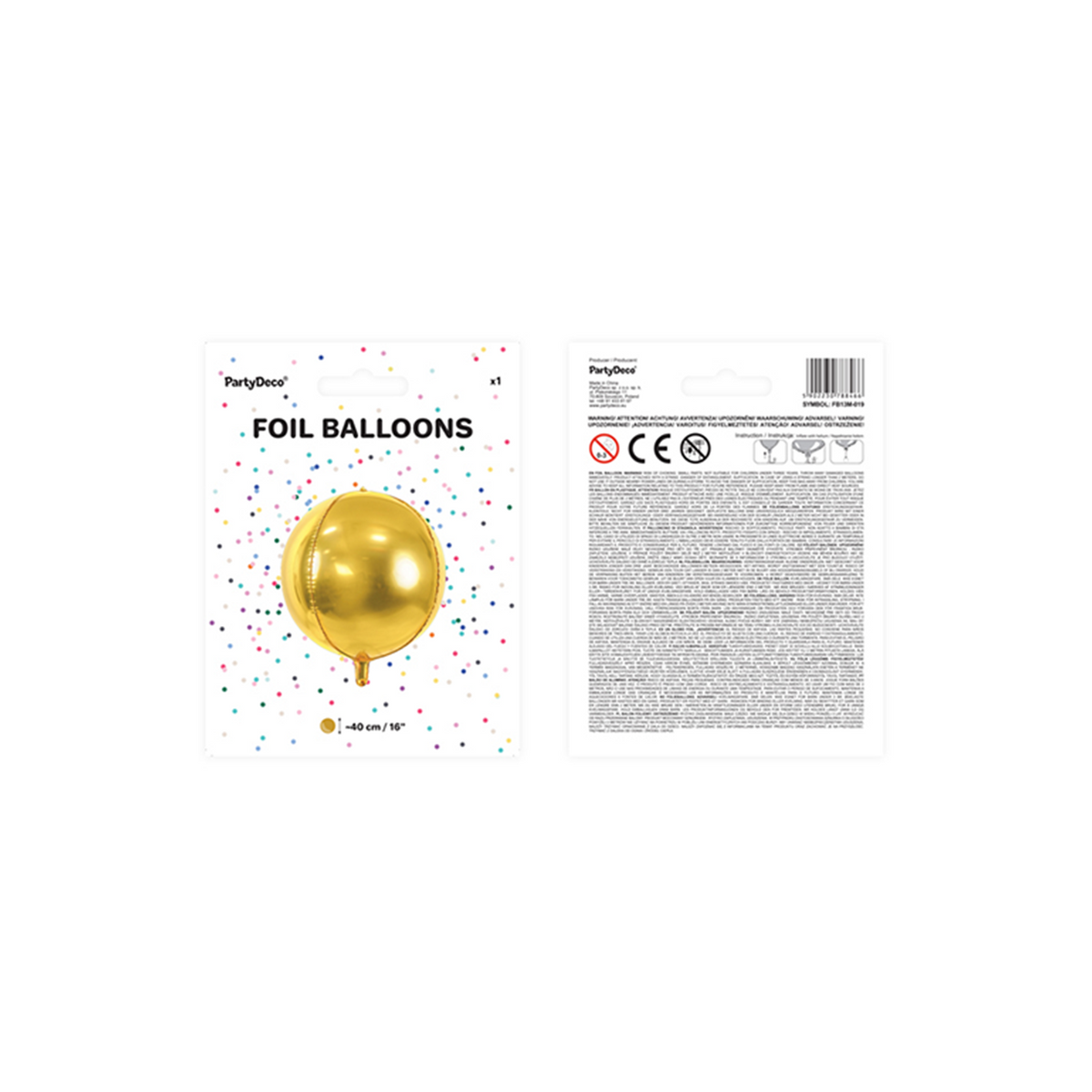 1 folieballon rond - Goud