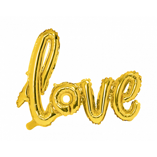 1 ballon - inscription - Love - doré