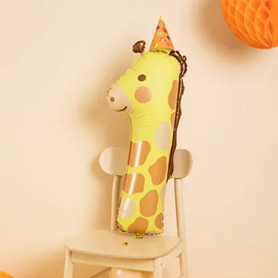 1 Ballon XXL - Cijfer 1 - Giraffe