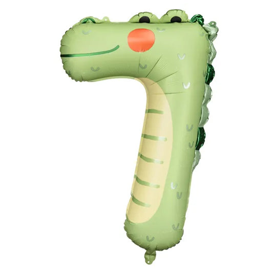 1 ballon XXL – Chiffre 7 – Crocodile