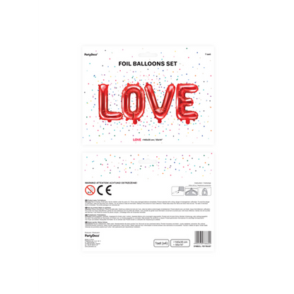 1 ballon - inscription - LOVE - rouge