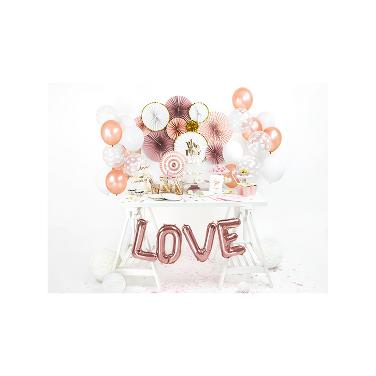 1 Ballon - Letters - LOVE - Roségoud