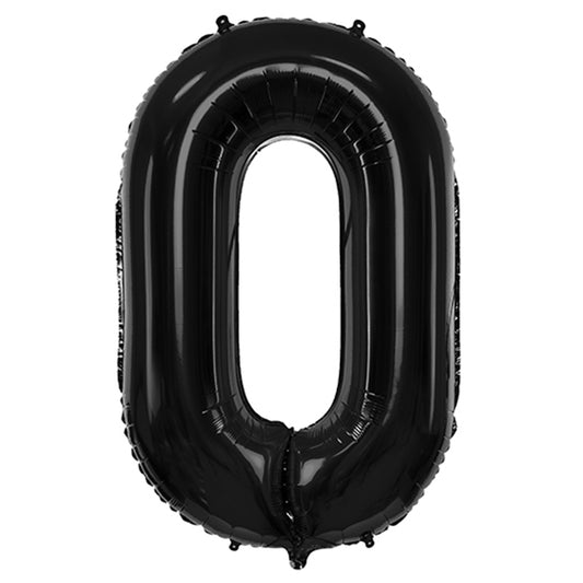 1 ballon géant - Chiffre 0 - Noir