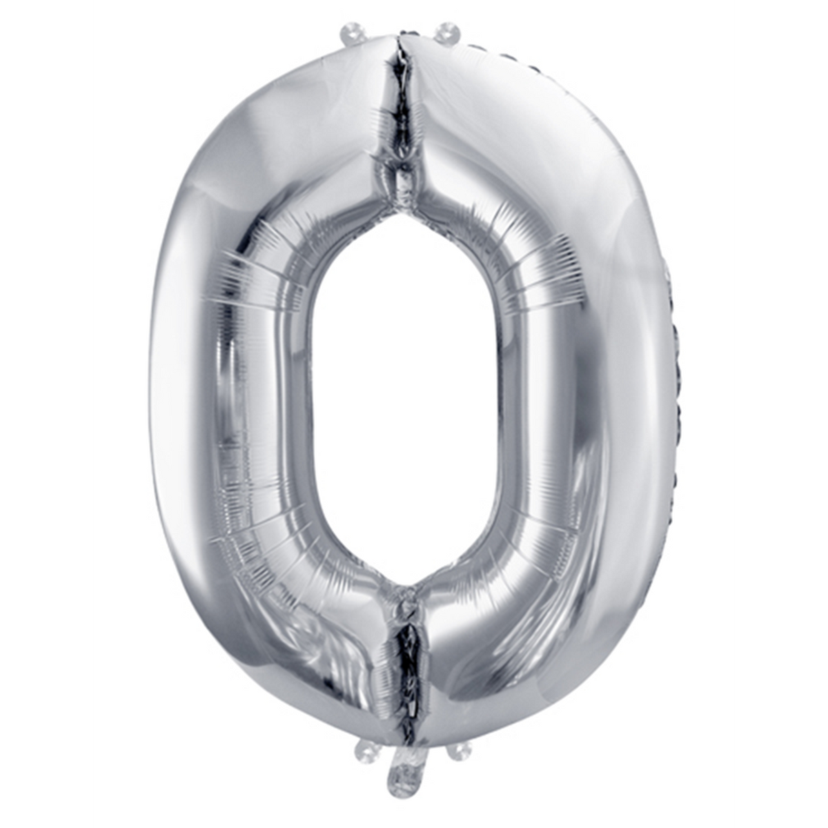 1 Ballon XXL - Chiffre 0 - Argenté
