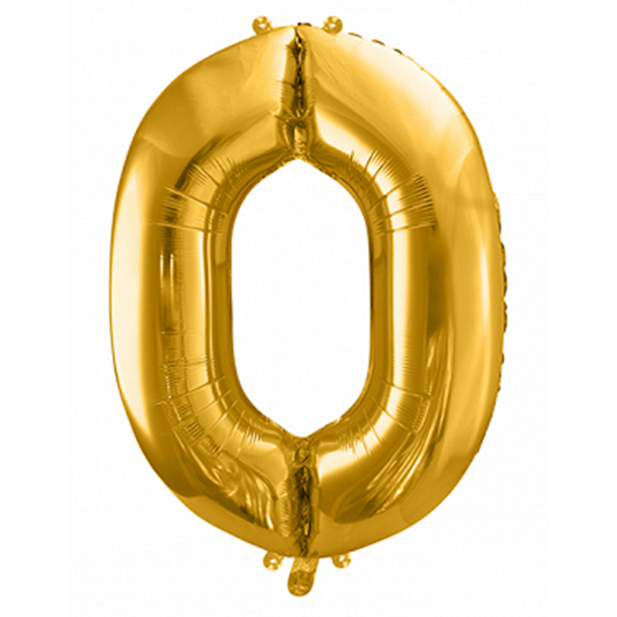 1 Ballon XXL - Cijfer 0 - Goud