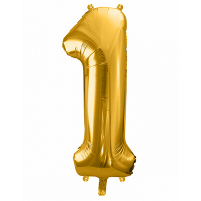 1 ballon XXL - chiffre 1 - doré