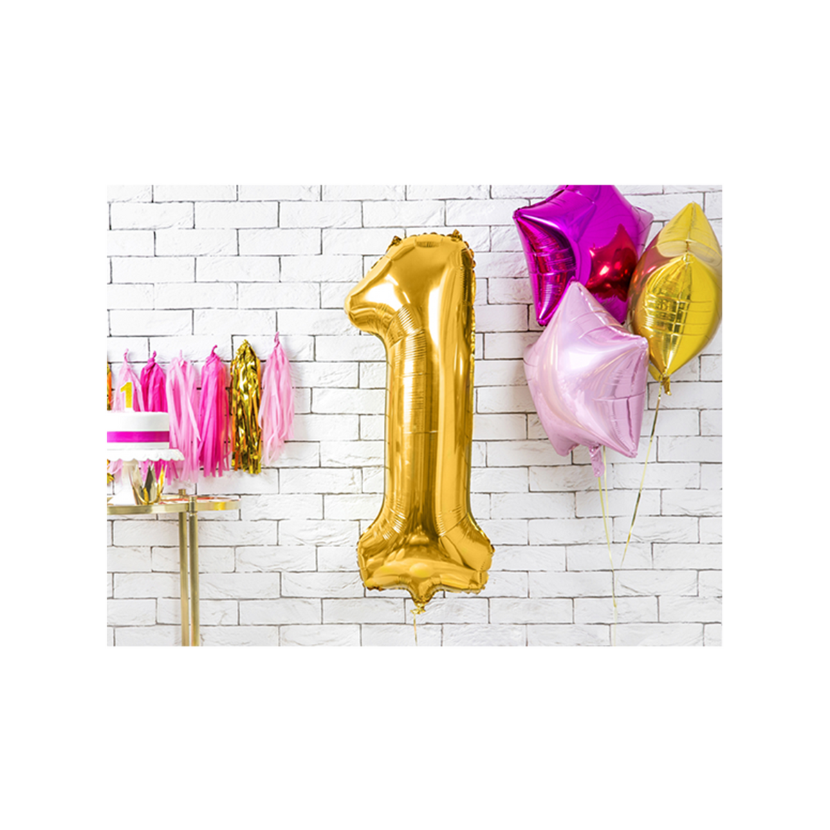 1 ballon XXL - chiffre 1 - doré