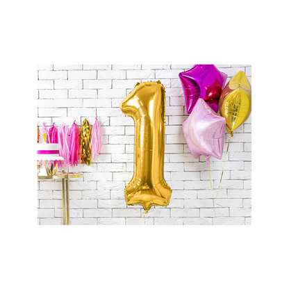 1 ballon XXL - chiffre 1 - doré