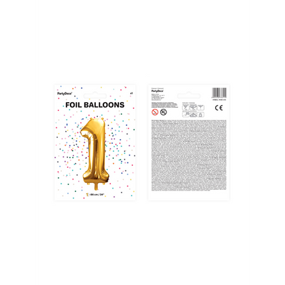 1 ballon XXL - chiffre 1 - doré