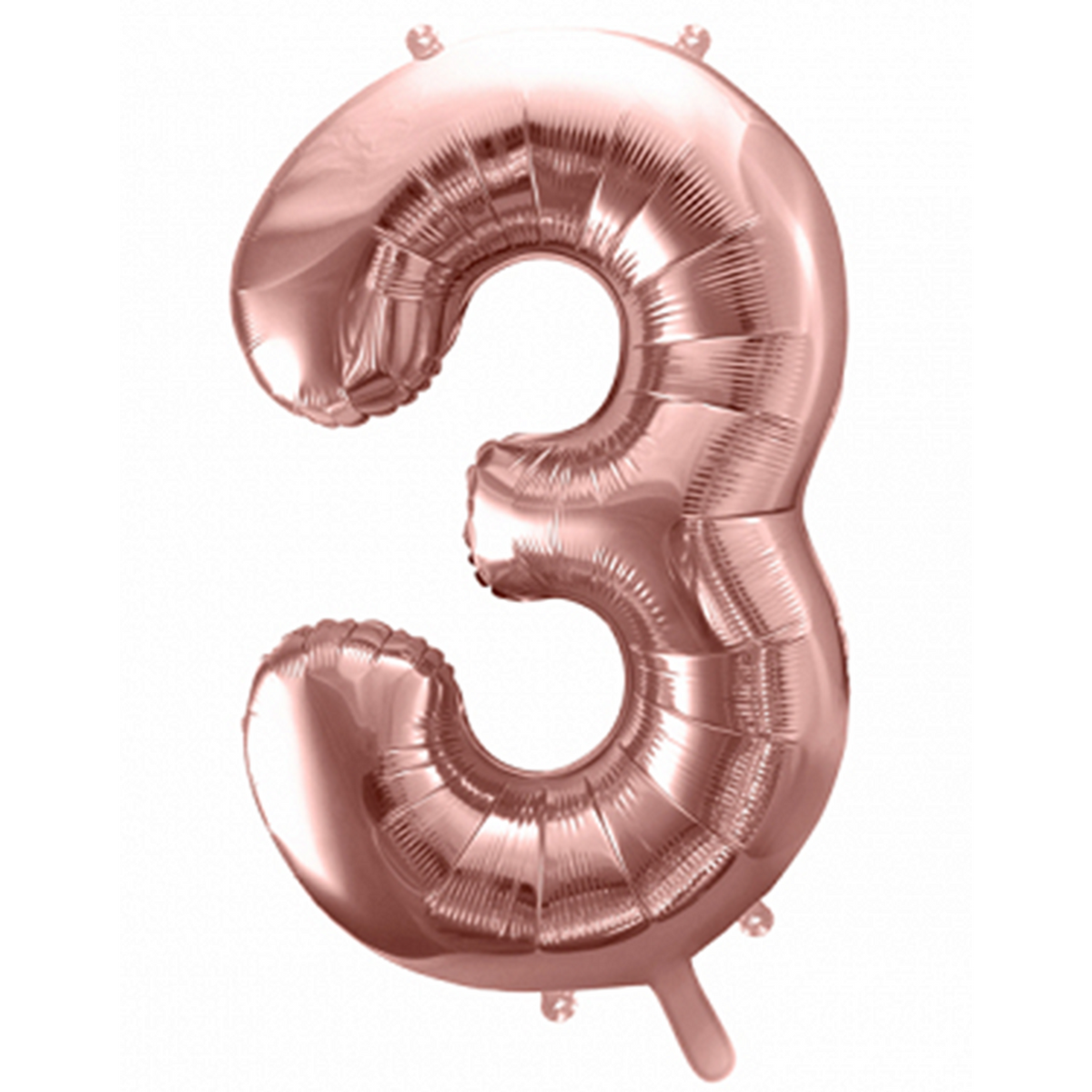 1 Ballon XXL - Chiffre 3 - Or rose