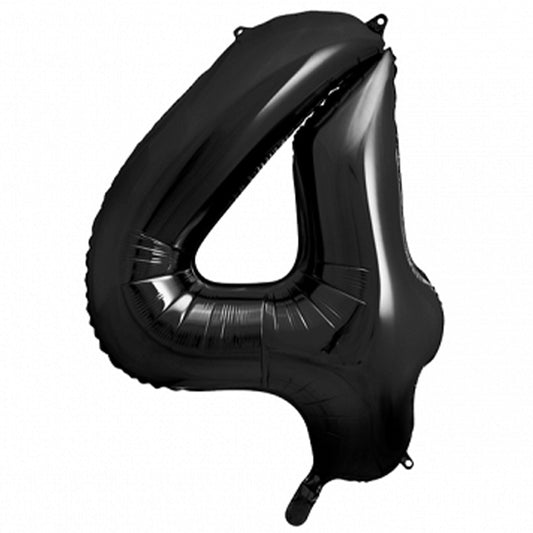 1 ballon XXL - Chiffre 4 - Noir