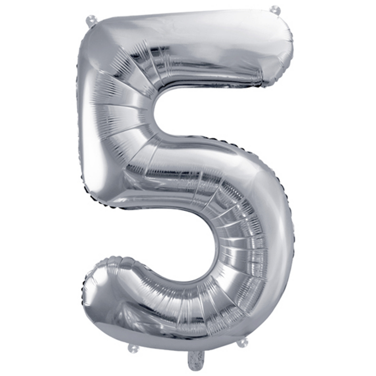 1 ballon XXL - chiffre 5 - argenté